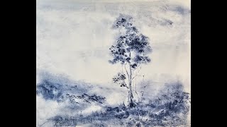 Sodalite Genuine  Tonalism Exploring tree painting techniques in Watercolor [upl. by Alsi]