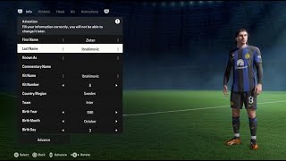 Zlatan Ibrahimovic young version FIFA 24 pro clubs look alike tutorial  EA SPORT FC 24 Inter Milan [upl. by Healion209]