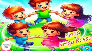 Ringa Ringa Roses  Nursery Rhymes for Babies by eLearning4Kids [upl. by Relyat]