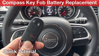 2019 Jeep Compass How to replace key fob remote battery [upl. by Odessa]