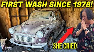 Best Owner Reaction EVER Morris Minor 1000  Barn Find Car Detailing [upl. by Stacee388]