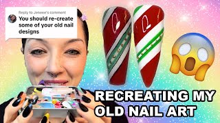 Recreating My Old Nail Art  Gel Nail Tutorial [upl. by Phares]