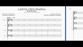 Lascia Chio Pianga  Mixed SATB [upl. by Ynahteb173]