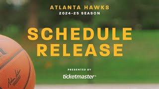 Atlanta Hawks Schedule Release 202425  On A Roll [upl. by Alison]