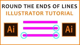 How To Round Ends of Lines in Adobe Illustrator [upl. by Harl718]