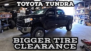 TOYOTA TUNDRA BIGGER TIRE CLEARANCE 4K [upl. by Cozza]