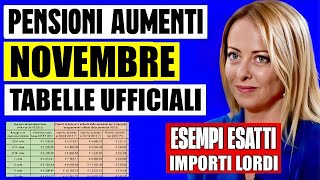 PENSIONI NOVEMBRE AUMENTO UFFICIALE 👉 TABELLA FASCIA PER FASCIA ECCO LE CIFRE 💰 [upl. by Crowns739]