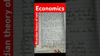 Ricardian theory of rent economics factory pricing handwritten notesReply to your comment✅ neb [upl. by Arreik999]