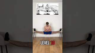 Yujiro’s split level 1 to 10  😧 flexibility mobility training gym amazing anime exercise [upl. by Suiluj]