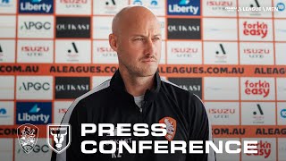 ALM R21 Press Conference Ruben Zadkovich  Brisbane Roar vs Macarthur FC [upl. by Enidan]