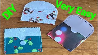 How To Make Gift Cards Holder From Fabric Or Paper Last Minutes Easy Tutorial The Twins Day [upl. by Zilber]