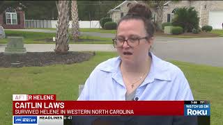 Myrtle Beach woman rescued by her dad after Helene destroyed her North Carolina home [upl. by Norre]