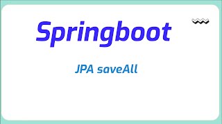 Implementation of saveAll and more than one entity save using jpa in spring boot  Java Programming [upl. by Hamforrd]