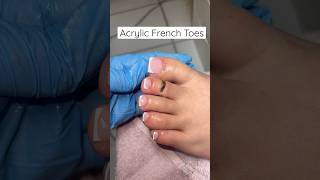 Acrylic toes 🥰 nailtutorial acrylictoes beginnerfriendly frenchnails nailinspo [upl. by Lohrman]