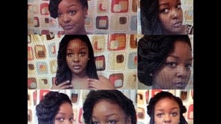 7 ways to style box braids tutorial 2013 [upl. by Annaj]