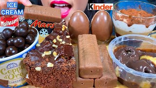 ASMR MALTESERS amp MARS ICE CREAM CHOCOLATE MOUSSE CAKE KINDER EGG PROFITEROLE MASSIVE Eating Sounds [upl. by Schreib]