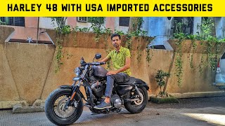 HARLEY DAVIDSON 48 Full Review  Vance Hinse Loudest Exhaust  arbaz khan vlogs [upl. by Perkin]