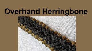 How to make an Overhand Herringbone Paracord Bracelet Tutorial Paracord 101 [upl. by Adelle]