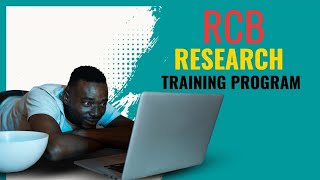 RCB RESEARCH TRAINING PROGRAM pharmacology [upl. by Hanleigh]