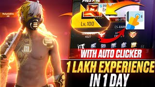 FREE FIRE LEVEL UP GLITCH 😱🔥AUTO CLICKER SETTING GEY 1 LAKH EXP IN 10 MIN  GARENA FREE FIRE [upl. by Carothers]