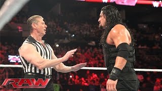 Reigns vs Sheamus  Mr McMahon Guest Ref for WWE World Heavyweight Title Raw Jan 4 2016 [upl. by Adel]