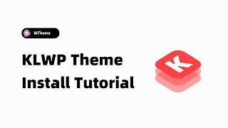 KLWP UI Theme Install Tutorial  Full Version [upl. by Atinehc]