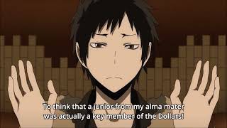 Durarara x2 Ten  Izaya reveals Mikados identity to Akabayashi Part 1 [upl. by Gladi102]