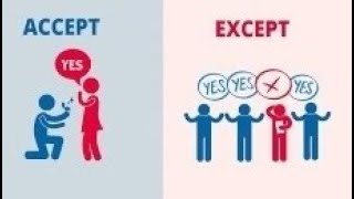 Accept vs Except  Homophones  How to differentiate  Word Blunders [upl. by Barvick]