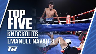 Emanuel Navarrete Top 5 Knockouts  Navarrete Returns Friday Night ESPN [upl. by Paulson]