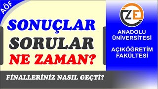 AÖF Final Sınavı Soruları ve Sonuçları Ne Zaman Açıklanır Sınavlarınız Nasıl Geçti [upl. by Brigitta]