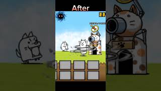 Battle cats beforeafter subscribe gaming battlecats [upl. by Enaira925]