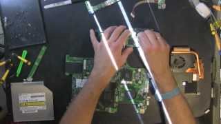 TOSHIBA SATELLITE P105 take apart video disassemble how to open disassembly [upl. by Eadrahs]