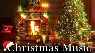 Instrumental Christmas Music with Cracking Fireplace [upl. by Cresa304]