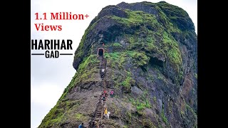 Harihar Fort  A walk through the 80 degree rock cut stairs  MaharashtraIncredible India [upl. by Ekard]