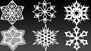 6 AMAZING Paper Snowflakes in 5 minutes eash ❄ [upl. by Llenwahs]