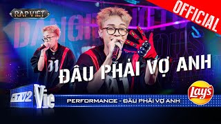 ĐÂU PHẢI VỢ ANH  Dangrangto khiến khán giả mê đét nhận về 4 NÓN VÀNG  Rap Việt 2024 Performance [upl. by Alsi]