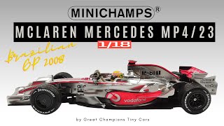 REVIEW Minichamps 118 diecast Mclaren Mercedes MP423 F1 modelcar Lewis Hamilton Brazilian GP 2008 [upl. by Rengia]