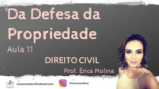 AULA 11  DA DEFESA DA PROPRIEDADE [upl. by Eixirt164]