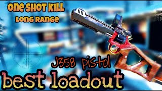 ONE SHOT KILL PISTOL LOADOUT  J358 Pistol  Long Range Best AttachmentsGunsmith Cod Mobile [upl. by Llenart]