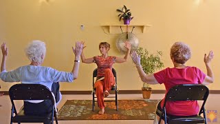 Actively Aging with Energizing Chair Yoga  Seniors get Moving with Sherry Zak Morris CIAYT [upl. by Duff]