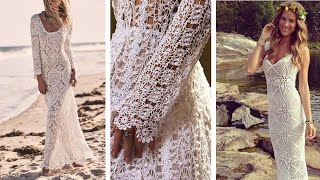 Beautiful Crochet Wedding Dress Inspiration and Designs [upl. by Tlihcox739]