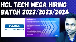 HCL Technology Hiring  Batch 2022  2023 2024  Remote Work [upl. by Henni498]