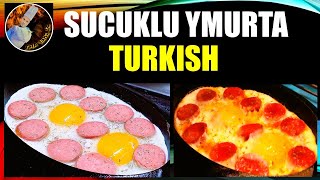 SUCUKLU YMURTA  SUCUKLU YMURTA RECIPE  HOW MAKE TURKISH EGGS [upl. by Anytsyrk221]