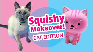 SQUISHY MAKEOVERS  Fixing Cheap Squishies  Cat Edition [upl. by Asil]