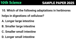 Which of the following adaptations in herbivores helps in digestions of cellulose [upl. by Lorou]