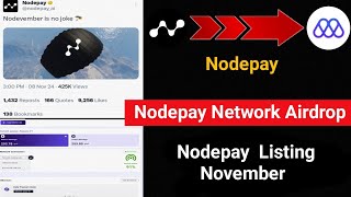 Nodepay Network Airdrop Nodepay Airdrop Listing November  Free Airdrop [upl. by Akcirderf111]