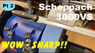 Knife Sharpening with the SCHEPPACH Tiger 30000VS  Pt 2 Filleting and HamFish knives [upl. by Lleruj]