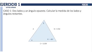 LEY DEL COSENO  EXPLICACIÓN  EJEMPLO 1 [upl. by Luciano]