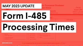 Form I485 Processing Times  May 2023 Update [upl. by Faletti599]