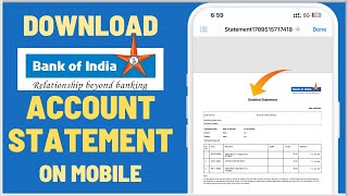 How To Download Bank of India BOI Account Statement PDF from Mobile Banking [upl. by Enaid157]